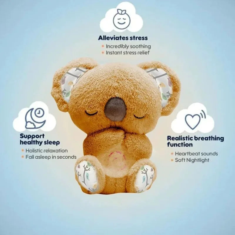 Koala de Peluche con Luz Nocturna y Música - Ayuda para Dormir Bebés