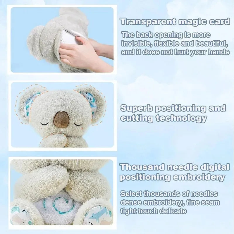 Koala de Peluche con Luz Nocturna y Música - Ayuda para Dormir Bebés