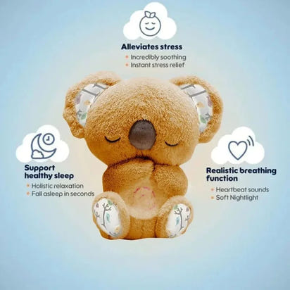 Koala de Peluche con Luz Nocturna y Música - Ayuda para Dormir Bebés