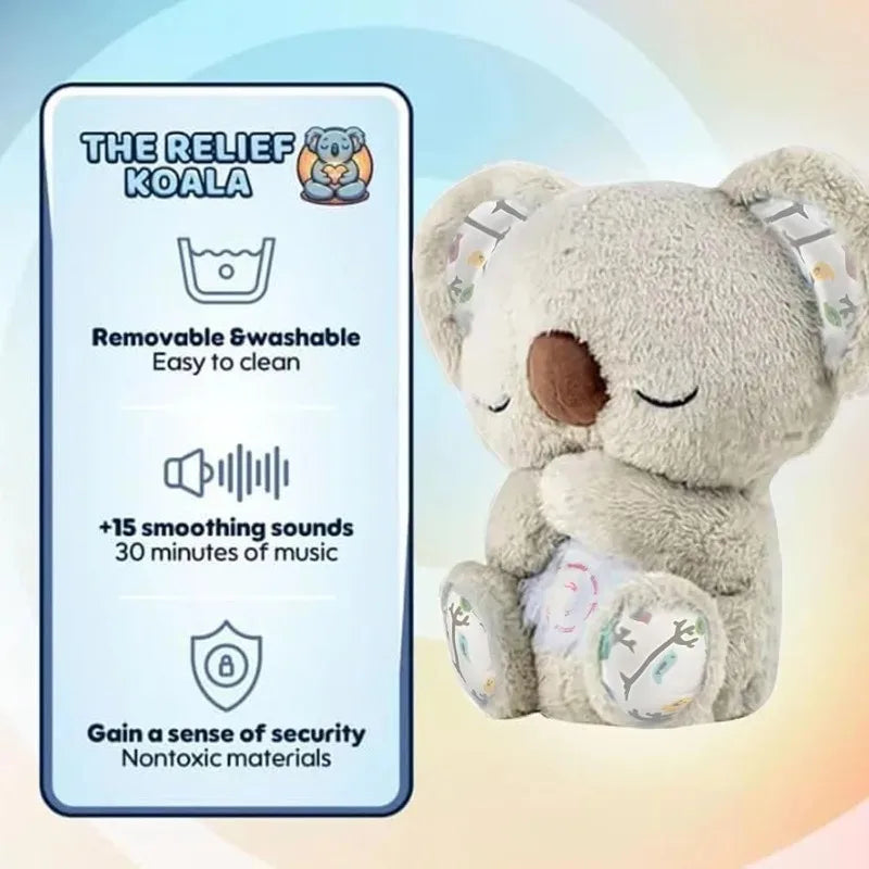 Koala de Peluche con Luz Nocturna y Música - Ayuda para Dormir Bebés